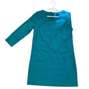 JCrew "Jules" teal wool blend Shift dress size 4